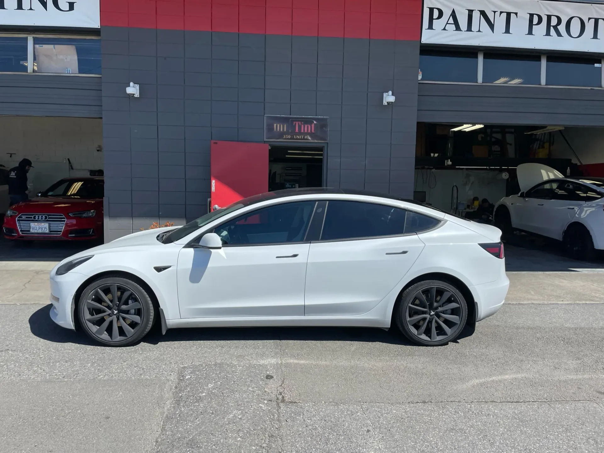 Freshly tinted vehicle windows